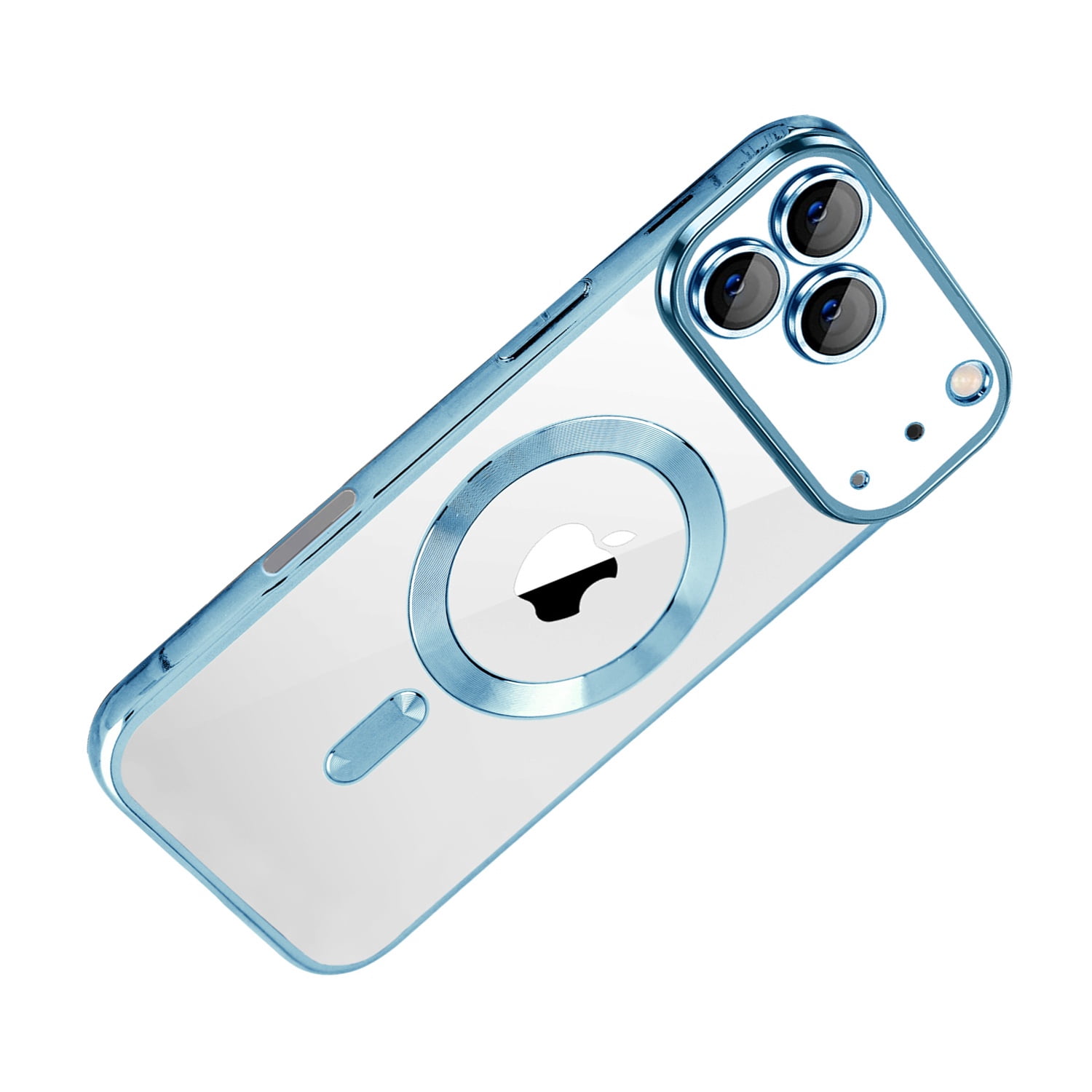 Crystal Transparent MagSafe Compatible Case for iPhone 17 Pro Max - Blue