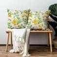 thumbnail image 3 of Yellow Lemon Pillow Covers 20x20 Set of 2 Spring Fruit Leaves and Floral Pillow Case Green White Watercolor Decorative Throw Pillows Summer Pillowcase Square Cushion Cover Decor for Sofa Bed, 3 of 6