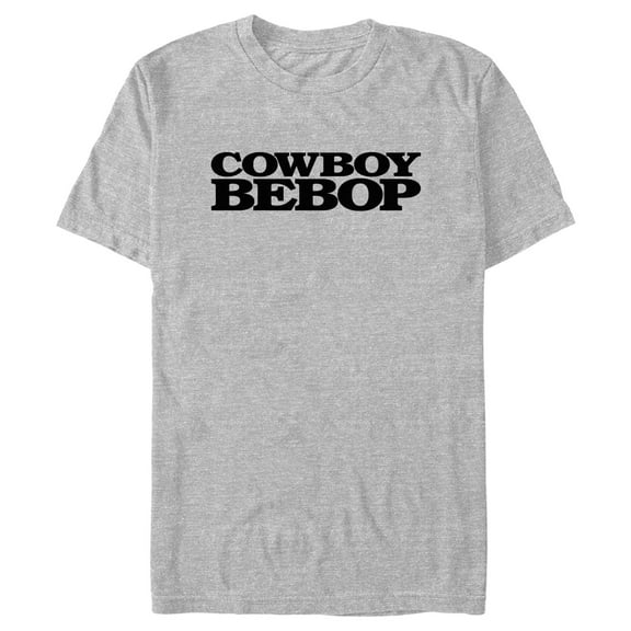 Men's Cowboy Bebop Black Logo Graphic Tee Athletic Heather Small