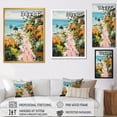 thumbnail image 4 of Designart "Coastal Beach Paradise in Pastel Colors II" Coastal Framed Wall Art - Coastal Pink Coastal Beach Bedroom Framed Canvas Wall Art, 4 of 6