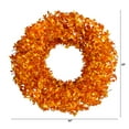 thumbnail image 2 of Nearly Natural 24in. Harvest Fall Pre-Lit Wreath with 100 Micro Dot LED Lights, 2 of 5