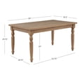 thumbnail image 4 of Linon Anthem Rectangular Dining Table, Light Natural Brown Finish, 4 of 12
