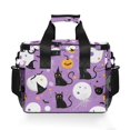 thumbnail image 7 of FORMRS Insulated Cooler Bag 24 Cans Capacity Soft Leakproof Lunch Box with Side Pockets, Purple Halloween Pattern, 7 of 7