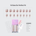 thumbnail image 5 of BTArtbox Press On Nails - Vanilla Cream, Short Square, 2-Week Wear, Easy-to-Apply, 32 Count All-in-One Kit, 5 of 8