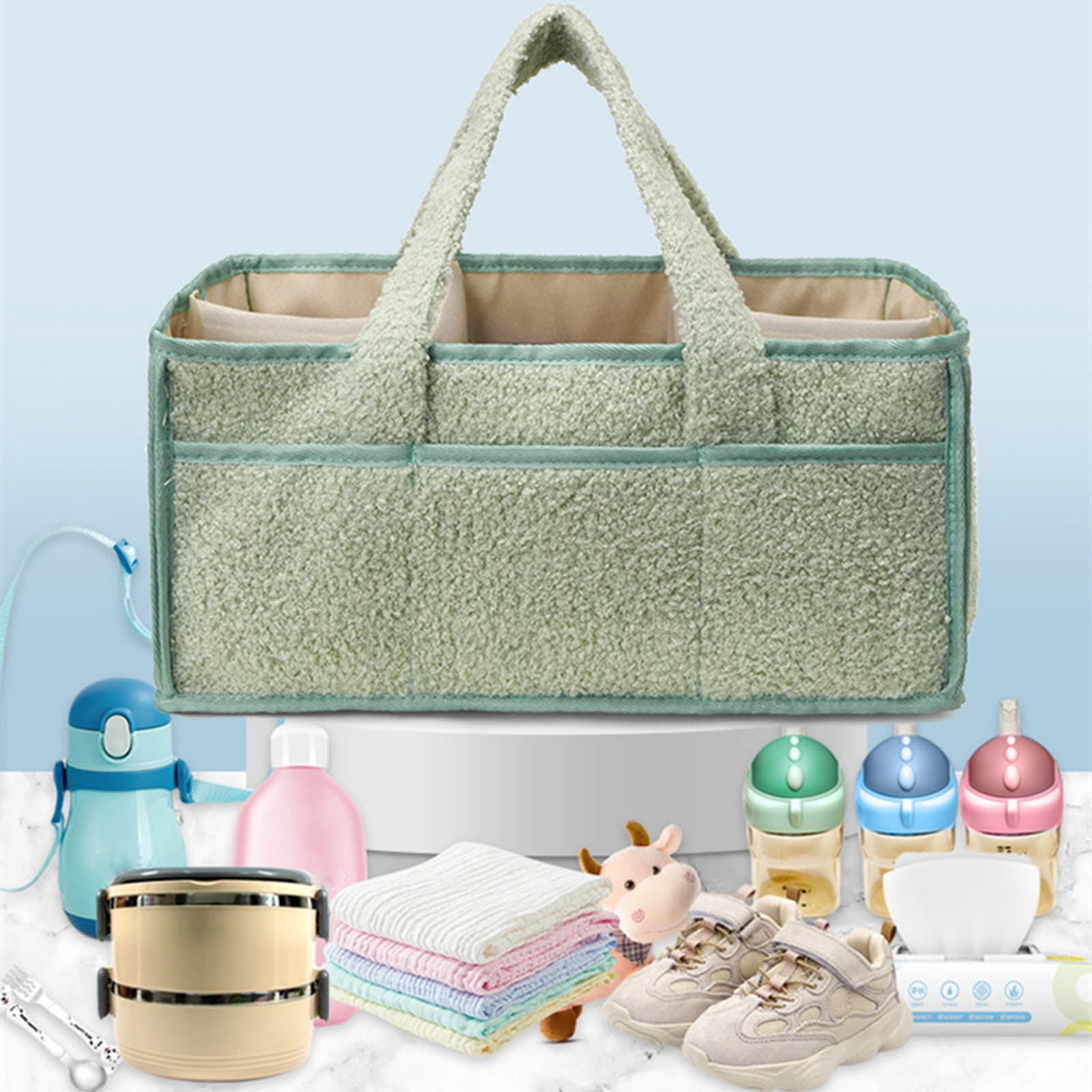 Convenient Baby Diaper Carrying Case Travel Organiser Bag Storage Handbag with Large Capacity for Family Outdoor