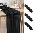 thumbnail image 1 of Table Runner Ase'm, 3 unidades, 89 x 305 cm, gasa negra, 1 of 7