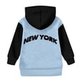 thumbnail image 7 of Girl Clothes Fall Winter Letter Print Pocket Round Neck Long Sleeve Hoodie with Pants Set Girls Outfits Light Blue 10-11 Years, 7 of 7