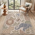thumbnail image 4 of KUETH 2x3 Natural Style Entryway Rug, Machine Washable Soft Low Pile Non Slip Backing Rug, OCHRE BLOOM Accent Rug, 4 of 5