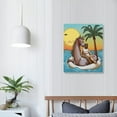 thumbnail image 3 of Nawypu Canvas Like Wall Art Decor Painting Like Framed Artwork Sasquatch Pool Print - Aesthetic Premium Picture Poster for Home Walls, Living Room, Bathroom, Bedroom, Kitchen - Ready to Hang, 3 of 4