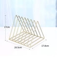 thumbnail image 4 of Destyer Triangular Desktop Book Rack Modern Metal Wire Bookshelf Simple Magazine Holder Gold & S, 4 of 6