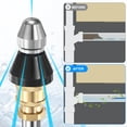 thumbnail image 2 of Uxcell 2PCS Pressure Washer Sewer Jetter Cleaning Nozzle with with 1/4" Quick Connector, 5000 PSI, for Water Pipe Sediment [Black], 2 of 6