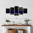 thumbnail image 2 of Elephant Stock Medical Heroes Flag Wall Art - Horizontal Multi Panel Canvas - Living Room Wall Decor - Our America Multi Panel - Black And Gray Decor - 29" x 12", 2 of 4