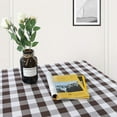 thumbnail image 6 of Checkered Tablecloth Rectangle - Stain Resistant, Waterproof and Washable Table Cloth Gingham for Outdoor Picnic, Holiday Dinner, 60 x 102 Inch, Coffee and White, 6 of 6