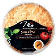 MIA brand 7" Oven-Fired, Stone-Baked, Original Pizza Crusts, 12.17 ounces, (3 Count)