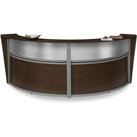 OFM Marque Plexi Reception Station, Walnut