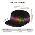 thumbnail image 6 of Gaeub Colorful Sparkling Flat Bill Snapback Hats Baseball Caps with Adjustable for Running Workouts and Outdoor Activities, 6 of 9