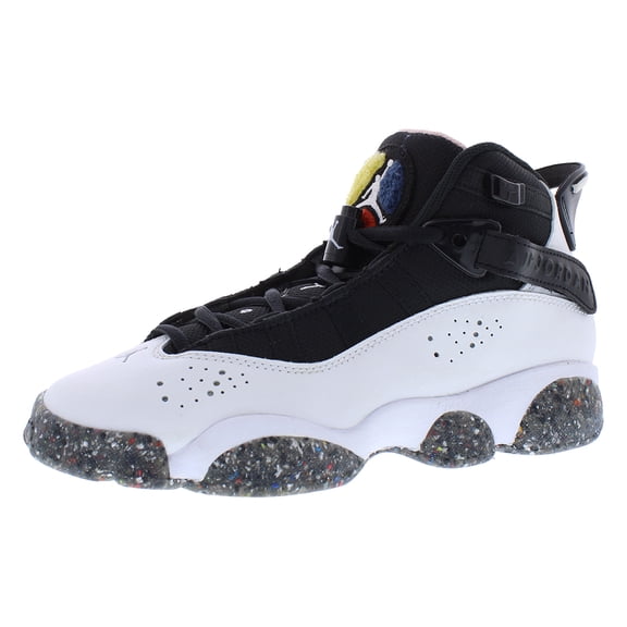 Nike Jordan 6 Rings GS Boys Shoes Size 3.5, Color: White/Black/Coral Chalk