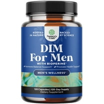Advanced Diindolylmethane Dim Supplement for Men - Herbal Test Supplement for Men with Dim 200mg per serving Panax Ginseng Grapeseed Astragalus and BioPerine - Estrogen Hormone Balance Dim Complex