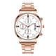 thumbnail image 1 of Hombres Cuarzo Calendario Reloj Dial Redondo Correa de Acero Reloj de Pulsera Oro Rosa Blanco, 1 of 3
