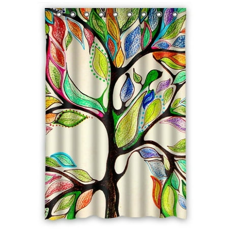 Gckg Tree Of Life Gorgeous Leather Bathroom Shower Curtain