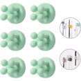 thumbnail image 1 of czcpp-Toothbrush Holders Silicone Toothbrush Holders for Bathrooms Razor Holder for Shower Tooth Brushing Holder Wall Mount Bathroom Toothbrush Holder Wall Mounted Shower Razor Holder for Wall 6 Pcs, 1 of 4