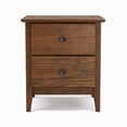 thumbnail image 3 of Grain Wood Furniture Greenport 2-Drawer Bedroom Nightstand, Solid Wood with Brushed Walnut Finish, 3 of 6