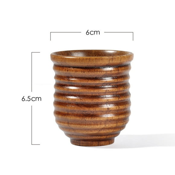 TIELUTT Wooden Cup Color Handmade Natural Wood Coffee Tea Juice Milk Mug Coffee Cups Big Mug Set with Writing Glass Cup Set Glass Cups Set Shatterproof Cups Frosted