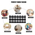 thumbnail image 4 of Alfombrilla tejida de algodón a cuadros de búfalo, alfombra de área blanca y negra, felpudo a cuadros, lavable a cuadros, 4 of 8