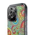 thumbnail image 4 of Clear Hybrid Shockproof Case for Apple iPhone 14 PRO - Vibrant Paisley Floral Pattern Design, 4 of 5