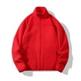 thumbnail image 2 of Levmjia Men's Winter Fleece Jacket Double-Sided Warm Zip-Up Standing Collar Long Sleeve Coat with Pockets Sizes M-4XL Polyester Fleece Lined Outdoor Clothing, 2 of 7