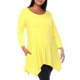 thumbnail image 4 of White Mark Women's Plus Size Solid Color Tunic Top, 4 of 5