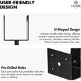 thumbnail image 2 of EcoNesxp Fence Post Bracket Pergola Bracket Deck Post Base Set Black 4" Post 1" 1" Post Base Spikes 4" x 4" Post x 4x4, 2 of 4