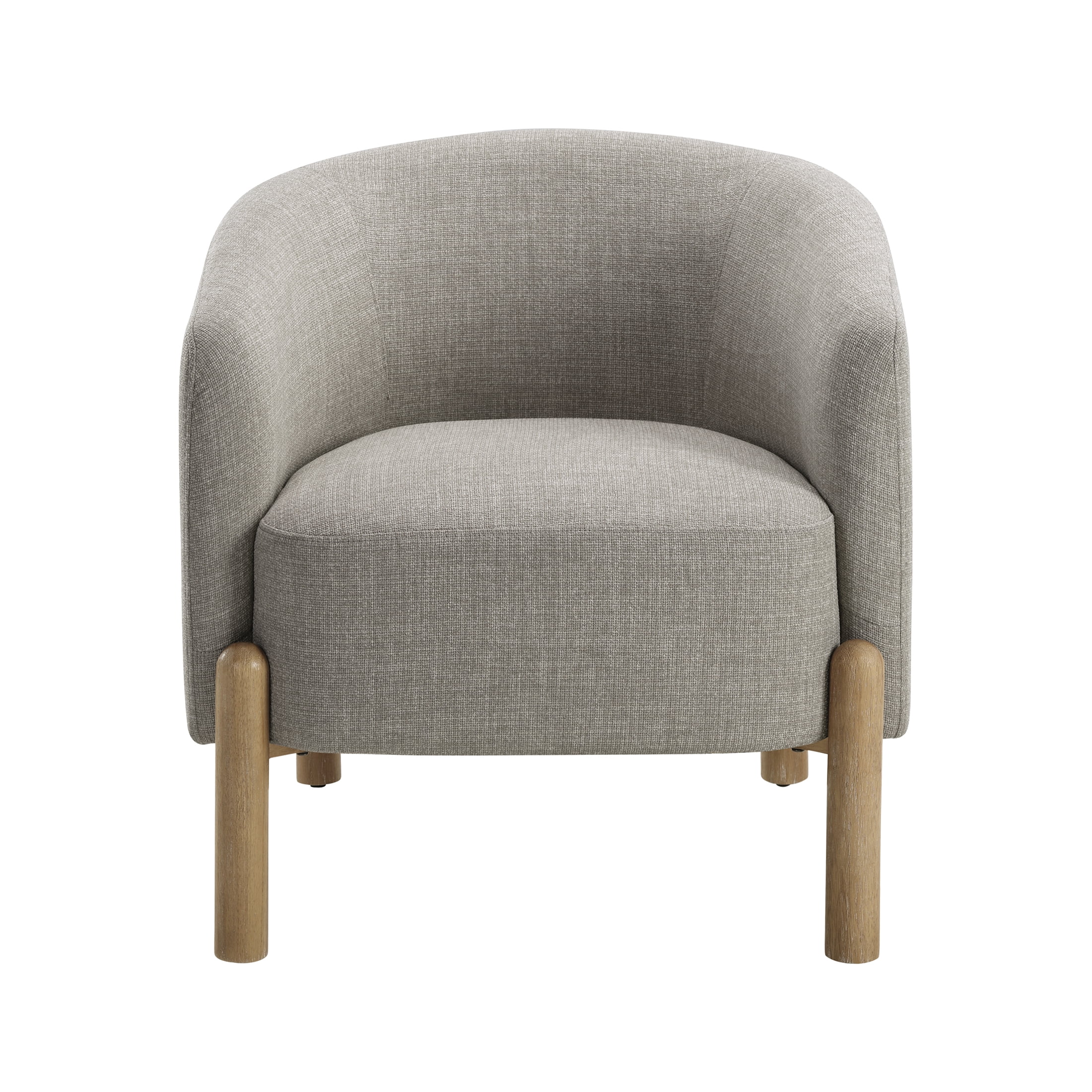 OakvillePark Westbright Textured Fabric Barrel Accent Chair, Taupe