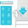 thumbnail image 4 of Garpans Adirondack Chair All Weather Outdoor Adirondack Chair HDPE Outdoor Chair for Patio Front Porch Pool Garden Deck Fire Pit Outside, White, 4 of 8