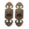 thumbnail image 4 of FESTFENDS 2Pcs Antique Copper Oval Wardrobe Handle for Furniture Upgrade 1.6X0.8in, 4 of 7
