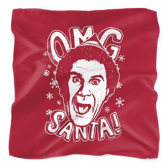 Elf Movie OMG Santa Bandana (21 in x 21 in)
