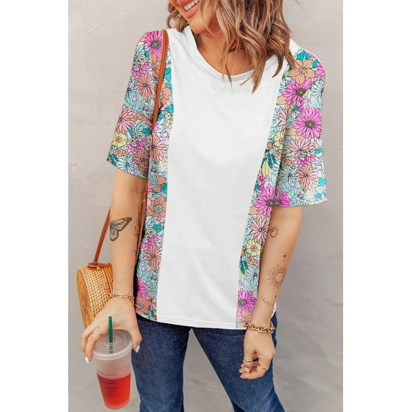 a.Jesdani Elegant Floral Print Shift Top - Versatile & Stylish!