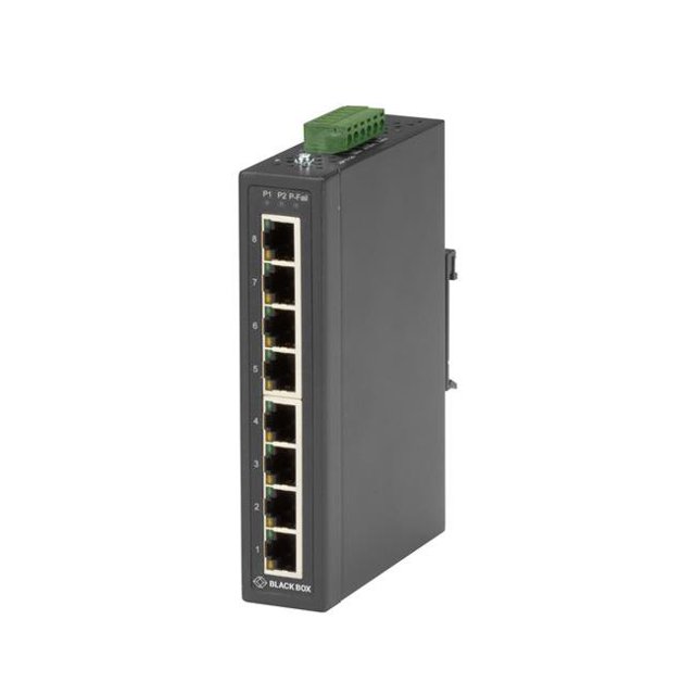 Black Box LBH3080A 8-Port Industrial Fast Xtreme Temperature Ethernet Unmanaged Switch E