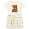 thumbnail image 3 of Inktastic Vintage Teddy Bear with Patch Girls Toddler Dress, 3 of 5