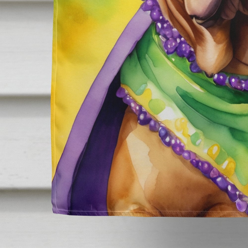 Dogue de Bordeaux King of Mardi Gras House Flag 28 in x 40 in