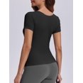 thumbnail image 3 of Pinspark Womens Workout Shirt Short Sleeve Basic Activewear Tops Double Lined Tennis Shirt Summer Casual, 3 of 6