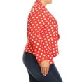 thumbnail image 2 of Women's Plus Size Casual Long Sleeves Open Front Polka Dot Blazer Jacket, 2 of 5