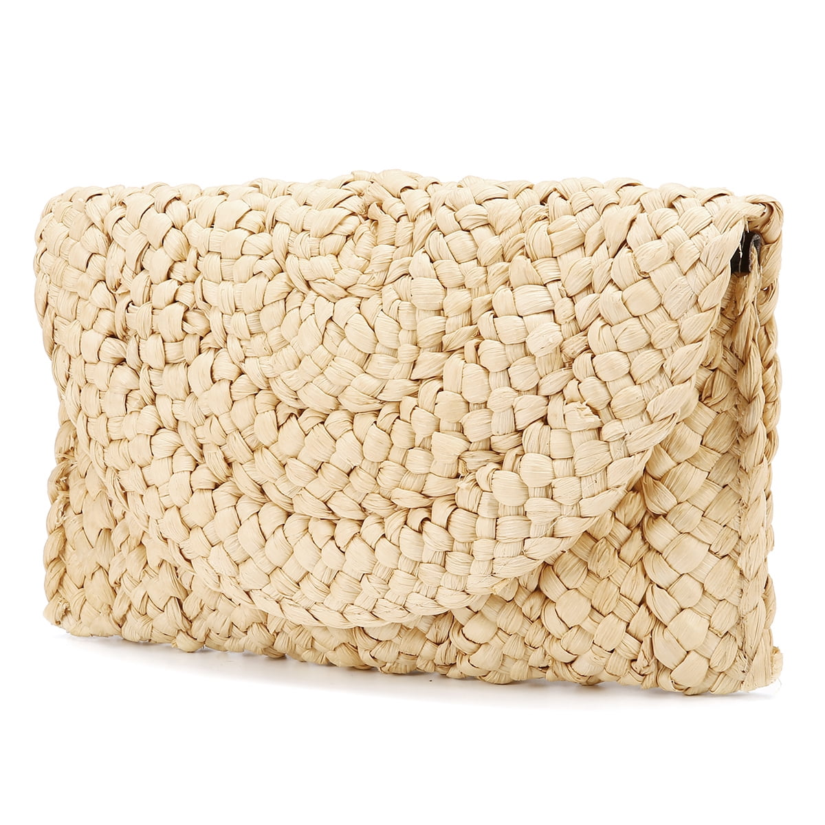 TENDYCOCO Straw Clutch with Tassel Woven Handbag Summer Beach Purse Handmade for Women
