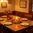thumbnail image 5 of Gqtwoy Harvests Festival Candlestick Wreath, Artificial Flower Candle Ring, Halloween Thanksgiving Decoration, Decorative Table Centerpiece, Multi-Color Holiday Home Decor, 5 of 6