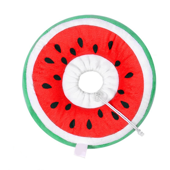 Adjustable Cone Collar Soft, Cute Cats Recovery Collar, Cats Cones After Surgery for Kittens Watermelon Small