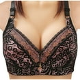 thumbnail image 3 of Bigersell Padded Bras Deals Comfortable Sports Bras for Women Lace Bra Style B318 V-Neck Back-Smoothing Bras Hook and Eye Bra Closure Big & Tall Size Cute Bras for Women Pink M, 3 of 5