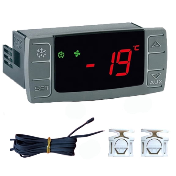 Digital Thermostat Controller For Dixell XR03CX-4N1C0,120V/50-60HZ Compressor Defrost with Temperature Probe for Commercial Home Refrigerators Cold Storage