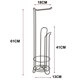 thumbnail image 2 of Piso de Acero Inoxidable de Pie Soporte de Rollos de Toallas de Papel Organizador de Soporte Estante de Papel HigiéNico Cesto de Almacenamiento Vertical para BañO, 2 of 5