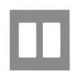 thumbnail image 1 of Decora Light Gray 2 Gang Polycarbonate Screwless Wall Plate, 1 of 1