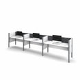 thumbnail image 2 of Bestar Pro-Biz Triple Side by Side Desk in Chocolate, 2 of 5